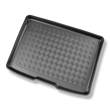 Alfombra para maletero adecuada para Ford Focus IV Hatchback, Active Hatchback (09.2018-....) - Protector maletero - Alfombrilla maletero antideslizante - parte superior maletero; con rueda de repuesto completa; base móvil en la posición más alta