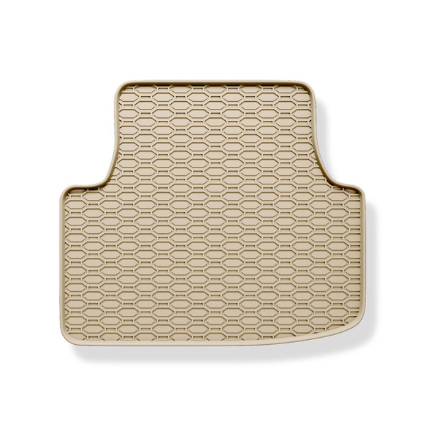 Alfombrillas de goma adecuadas para Skoda Octavia III Familiar, Liftback (2013-2020) - alfombras para coche - beige - 4 unidades