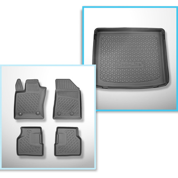 Conjunto de alfombrilla para maletero y alfombrillas para el interior del coche 