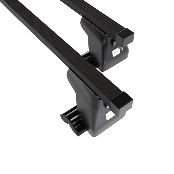 Portaequipajes de techo adecuadas para Dodge Caravan Monovolumen (2001-2007) - baca negra para coche - barras para techo de coche - perfil en T - acero