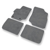 Alfombrillas de Velour adecuadas para Citroen C-Elysee II Berlina (2012-2021) - alfombras para coche - Premium color gris