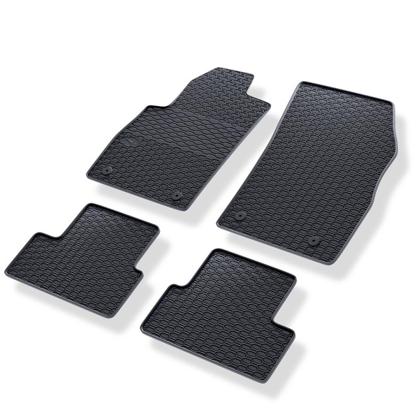 Alfombrillas de goma adecuadas para Opel Cascada Cabrio (2013-2019) - alfombras para coche - negro - 4 unidades