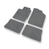 Alfombrillas de Velour adecuadas para Renault Clio II Hatchback (1998-2012) - alfombras para coche - Premium color gris