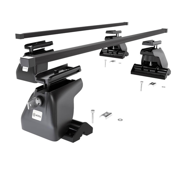 Portaequipajes de techo adecuadas para Dodge Caravan Monovolumen (2001-2007) - baca negra para coche - barras para techo de coche - perfil en T - acero