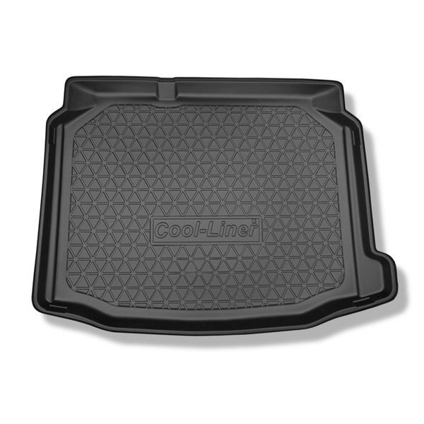 Alfombra para maletero adecuada para Seat Leon III, III SC 5F Hatchback (11.2012-03.2020) - Protector maletero - Alfombrilla maletero antideslizante - parte inferior del maletero; sin base doble en el maletero
