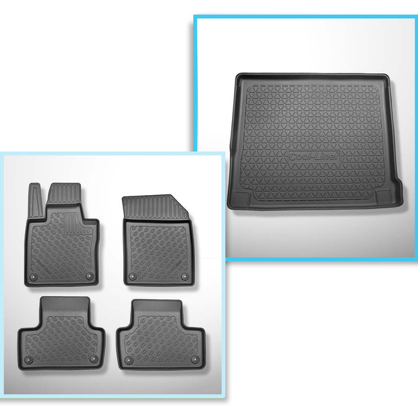 Conjunto de alfombrilla para maletero y alfombrillas para el interior del coche TPE PREMIUM para: Volvo XC60 II SUV (07.2017-....)