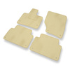 Alfombrillas de Velour adecuadas para Audi Q7 I SUV (2005-2015) - alfombras para coche - Premium color beige
