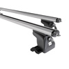 Portaequipajes de techo adecuadas para Volkswagen Multivan T5 Furgoneta (2003-2009) - baca plata para coche - barras para techo de coche - perfil en T - aluminio