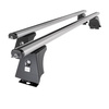 Portaequipajes de techo adecuadas para Iveco Daily III, IV, V, VI Furgoneta (2000-....) - baca plata para coche - barras para techo de coche - puntos de montaje - aluminio