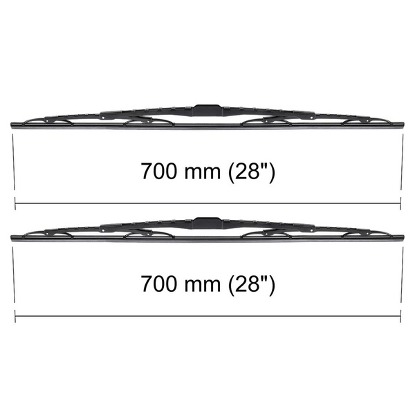 Escobillas limpiaparabrisas para la luna delantera para Chrysler Town & Country Monovolumen (2000-2007) - escobillas estándar