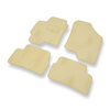 Alfombrillas de Velour adecuadas para Hyundai Coupe III Coupé (2002-2009) - alfombras para coche - Premium color beige