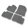 Alfombrillas de Velour adecuadas para Dacia Lodgy Furgoneta (2012-....) - alfombras para coche - Premium color gris