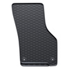 Alfombrillas de goma adecuadas para Volkswagen Golf VIII eTSI MHEV Variant (2020-....) - alfombras para coche - negro - 4 unidades