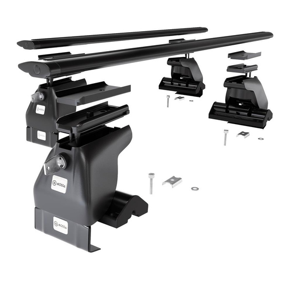 Portaequipajes de techo adecuadas para Dodge Charger LX I Berlina (2006-2010) - baca negra para coche - barras para techo de coche - sin puntos de montaje - aluminio