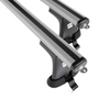 Portaequipajes de techo adecuadas para Renault Fluence Berlina (2009-2016) - baca plata para coche - barras para techo de coche - sin puntos de montaje - aluminio