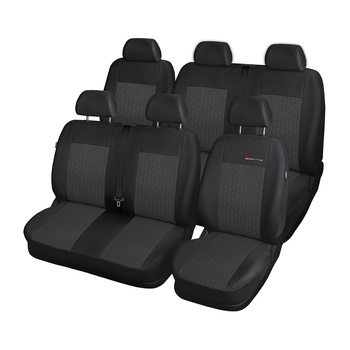 Fundas de asientos hechas a medida para Fiat Ducato II Furgoneta (2006-2014) 7-plazas - E1