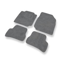 Alfombrillas de Velour adecuadas para Nissan Micra III Hatchback, Cabrio (2002-2010) - alfombras para coche - Premium color gris