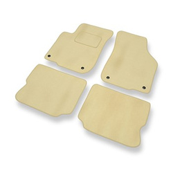 Alfombrillas de Velour adecuadas para Seat Leon I Hatchback (1998-2006) - alfombras para coche - Premium color beige