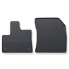 Alfombrillas de goma adecuadas para Toyota Proace City Furgoneta (2019-....) - alfombras para coche - negro - 2 unidades