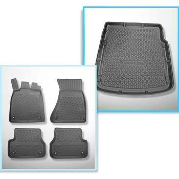 Conjunto de alfombrilla para maletero y alfombrillas para el interior del coche TPE PREMIUM para: Audi A7 4G Sportback (09.2010-01.2018)