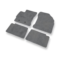 Alfombrillas de Velour adecuadas para Toyota Auris II (2013-2018) - alfombras para coche - Premium color gris