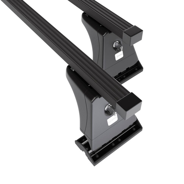 Portaequipajes de techo adecuadas para Mitsubishi L200 VII Pick-Up (2019-....) - baca negra para coche - barras para techo de coche - puntos de montaje - acero