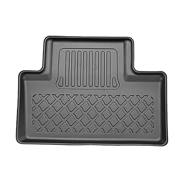 Conjunto de alfombrilla para maletero y alfombrillas para el interior del coche TPE para: Mercedes-Benz EQB X243 SUV (12.2021-....) - 5 plazas; maletero superior; suelo móvil en la posición superior; 7 plazas - 3a fila abatible
