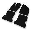 Alfombrillas de Velour adecuadas para Fiat Seicento Hatchback, Furgoneta (1998-2010) - alfombras para coche - Premium color negro