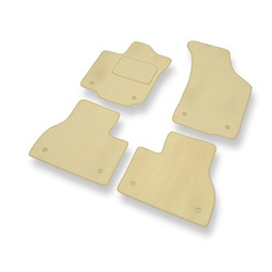 Alfombrillas de Velour adecuadas para Volkswagen Phaeton Berlina (2002-2016) versión corta - alfombras para coche - Premium color beige