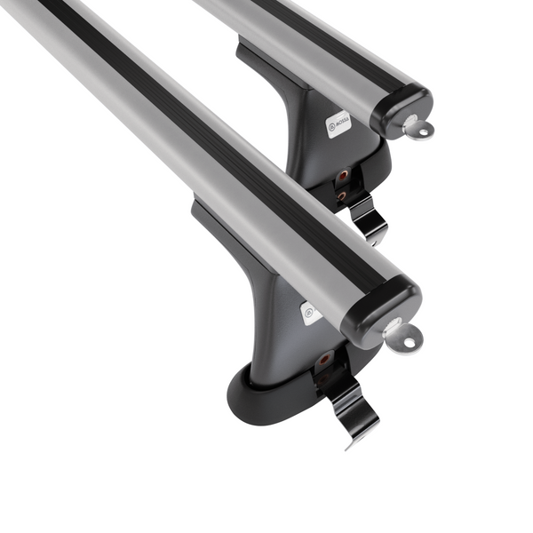 Portaequipajes de techo adecuadas para Skoda Rapid Spaceback Hatchback (2014-2019) - baca plata para coche - barras para techo de coche - sin puntos de montaje - aluminio