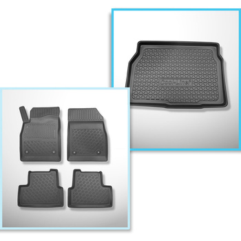 Conjunto de alfombrilla para maletero y alfombrillas para el interior del coche 