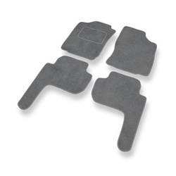 Alfombrillas de Velour adecuadas para Toyota Land Cruiser J90 SUV (1996-2003) 5 puertas - alfombras para coche - Premium color gris