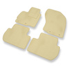 Alfombrillas de Velour adecuadas para Mitsubishi Outlander II SUV (2006-2012) - alfombras para coche - Premium color beige