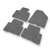 Alfombrillas de Velour adecuadas para Hyundai Santa Fe III SUV (2012-2018) - alfombras para coche - Premium color gris