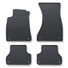 Alfombrillas de goma adecuadas para Audi A4 B9 (2015-2023) - alfombras para coche - negro