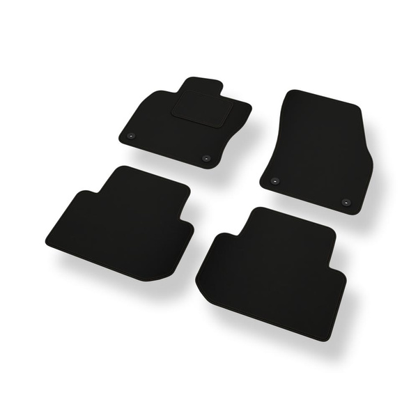Alfombrillas de fieltro adecuadas para Volkswagen Tiguan II SUV (2015-2024) - alfombras para coche - color negro