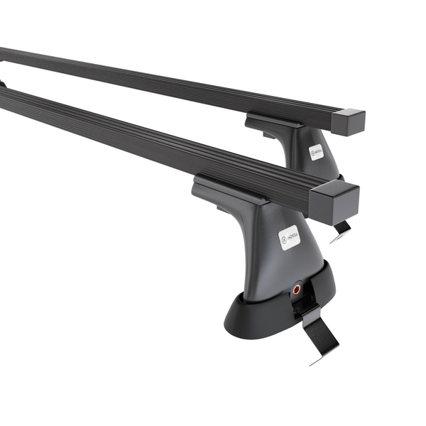 Portaequipajes de techo adecuadas para Skoda Fabia mk III Hatchback (2015-2021) - baca negra para coche - barras para techo de coche - sin puntos de montaje - acero