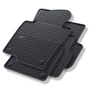 Alfombrillas de goma adecuadas para Volkswagen Passat B7 Berlina, Variant (2010-2014) - alfombras para coche - negro - 4 unidades