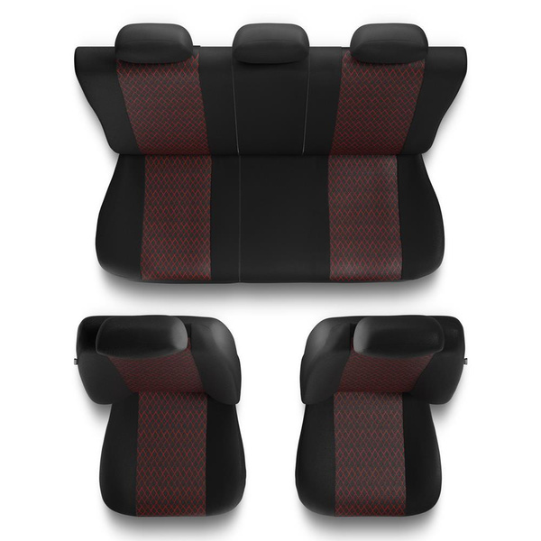 Fundas universales para asientos de coche para Nissan Pixo (2008-2013) - PF-RD