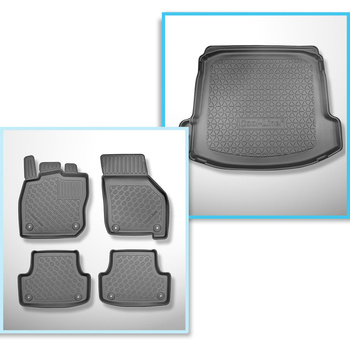 Conjunto de alfombrilla para maletero y alfombrillas para el interior del coche 