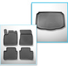 Conjunto de alfombrilla para maletero y alfombrillas para el interior del coche TPE para: Nissan Qashqai III Mild Hybrid (Visia, Acenta) Crossover (06.2021-....) - maletero inferior; modelos sin suelo móvil de maletero; no para la versión e-Power