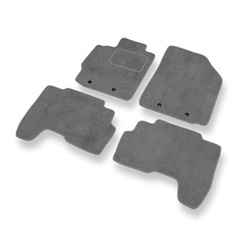 Alfombrillas de Velour adecuadas para Toyota Yaris II Hatchback, Berlina (2005-2010) - alfombras para coche - Premium color gris
