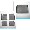 Conjunto de alfombrilla para maletero y alfombrillas para el interior del coche TPE para: Citroen E-C4 III Hatchback (12.2020-2024) - maletero superior; suelo móvil en la posición superior