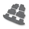 Alfombrillas de Velour adecuadas para Seat Alhambra II Furgoneta (2010-2020) - alfombras para coche - Premium color gris