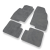 Alfombrillas de Velour adecuadas para Fiat Linea Berlina (2007-2013) - alfombras para coche - Premium color gris