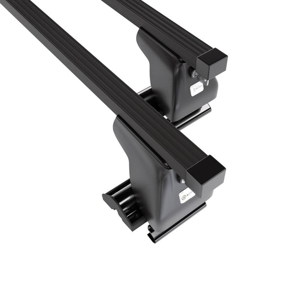 Portaequipajes de techo adecuadas para Daewoo Musso SUV (2000-2005) - baca negra para coche - barras para techo de coche - sin puntos de montaje - acero