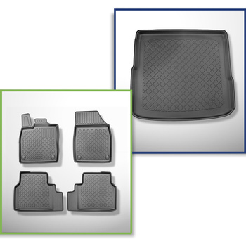 Conjunto de alfombrilla para maletero y alfombrillas para el interior del coche 