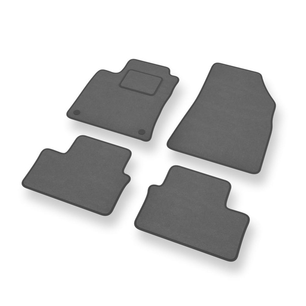 Alfombrillas de Velour adecuadas para Renault Clio V Hatchback (2019-....) - alfombras para coche - Premium color gris