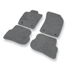 Alfombrillas de Velour adecuadas para Audi A1 I 8X (2010-2018) - alfombras para coche - Premium color gris