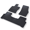 Alfombrillas de goma adecuadas para Volkswagen Touran III Monovolumen (2015-....) - alfombras para coche - negro - 3 unidades